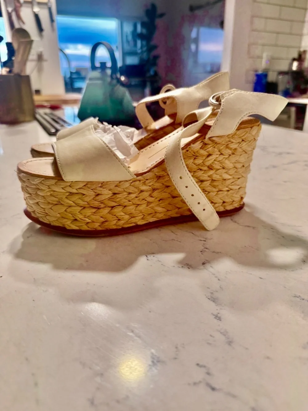 Dolce Vita White Wedges
